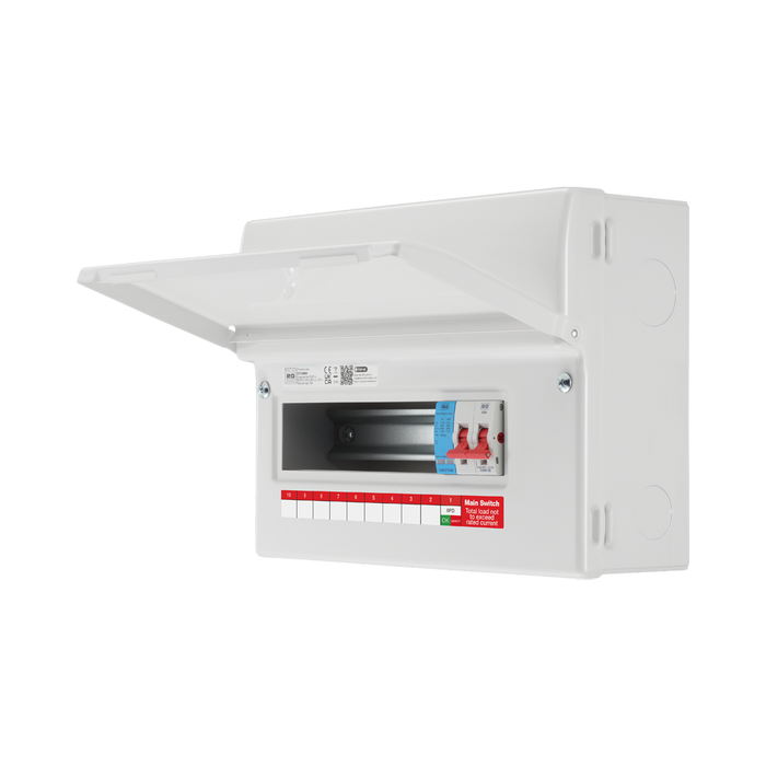 BG Circuit Protection 9 Way 100A Main Switch Consumer Unit with SPD CF12MS9 — product view 2