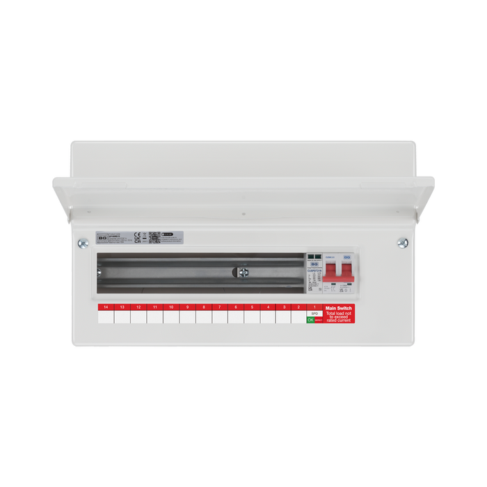 BG Circuit Protection 13 Way 100A Main Switch Consumer Unit with SPD CF16MS13