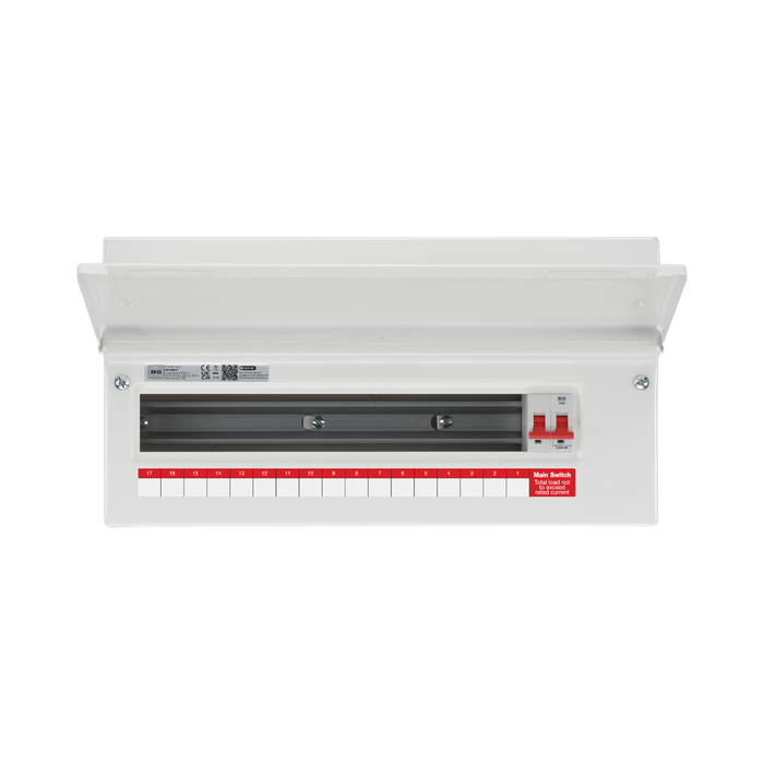 BG Circuit Protection 17 Way 100A Main Switch Consumer Unit CF19M17