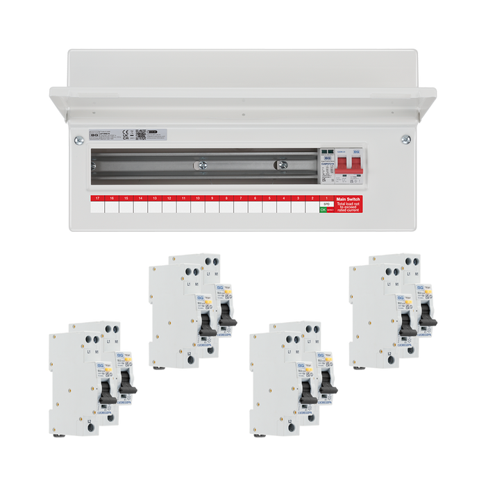 BG Circuit Protection 16 Way 100A Main Switch Consumer Unit SPD with RCBOs