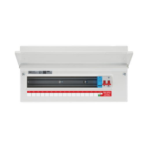 BG Circuit Protection 16 Way 100A Main Switch Consumer Unit with SPD CF19MS16 — product view 2