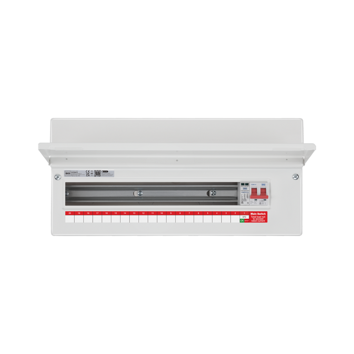 BG Circuit Protection 19 Way 100A Main Switch Consumer Unit with SPD CF22MS19