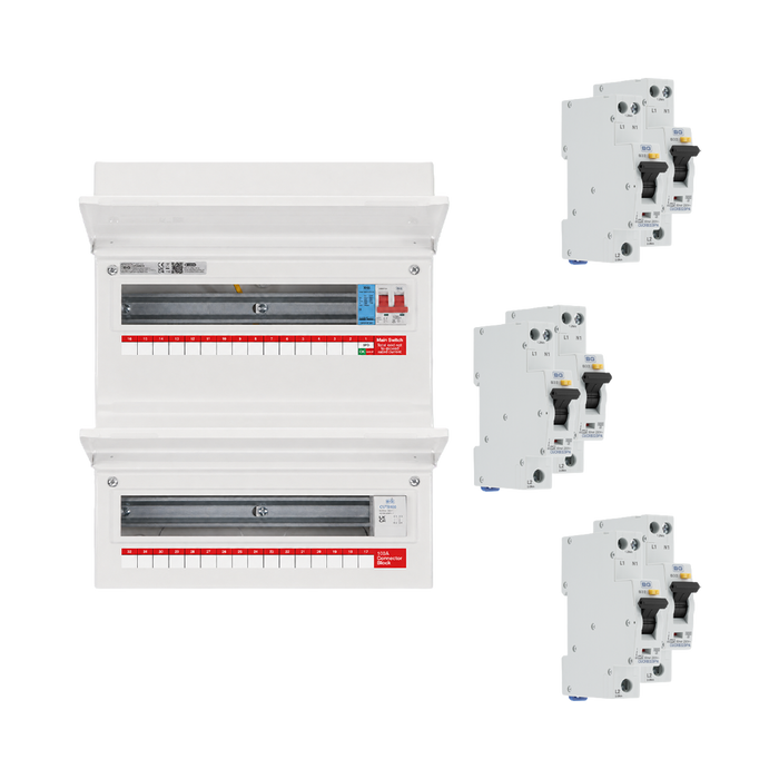 BG Circuit Protection 31 Way 100A Main Switch Consumer Unit SPD with RCBO's CF236MS31 — consumer unit and RCBO bundle