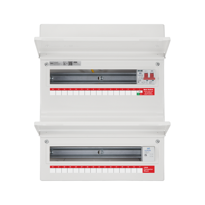 BG Circuit Protection 31 Way 100A Main Switch Consumer Unit with SPD CF236MS31