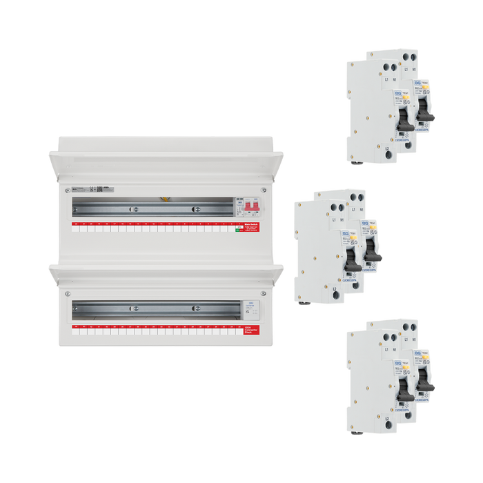 BG Circuit Protection 43 Way 100A Main Switch Consumer Unit SPD with RCBO's CF248MS43