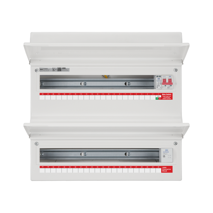 BG Circuit Protection 43 Way 100A Main Switch Consumer Unit with SPD CF248MS43