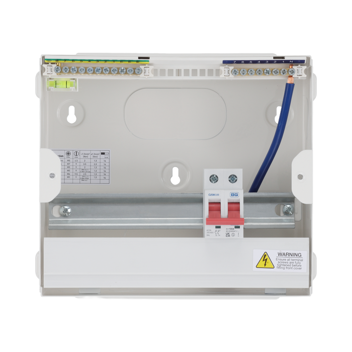 BG Circuit Protection 7 Way 100A Main Switch Consumer Unit CF9M7