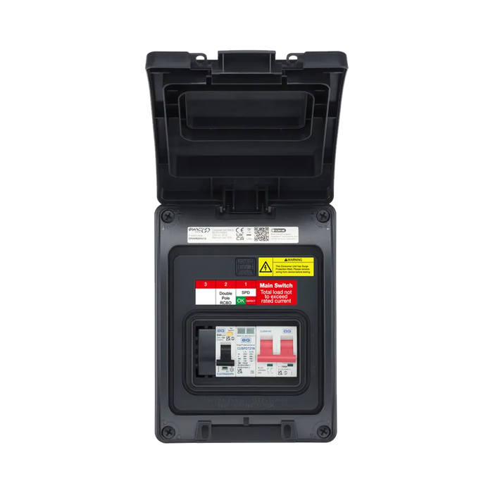 BG Circuit Protection Weatherproof EV Charger Circuit Protection with 100A Main Switch CP5MRDPS1G