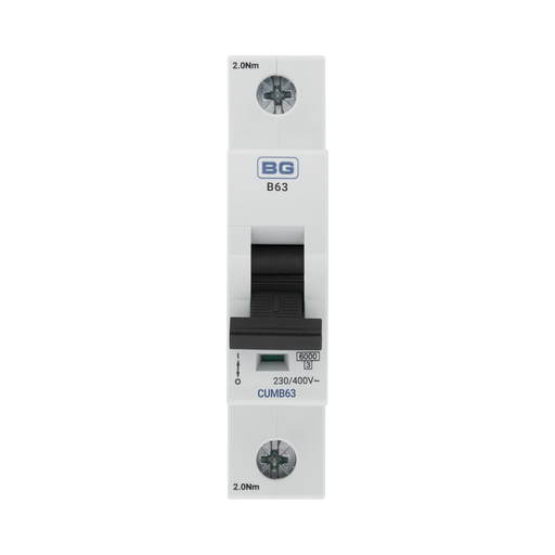 BG Circuit Protection B Curve MCB 63A CUMB63 — product view 2