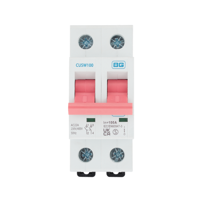 BG Circuit Protection  100A Double Pole Main Switch CUSW100