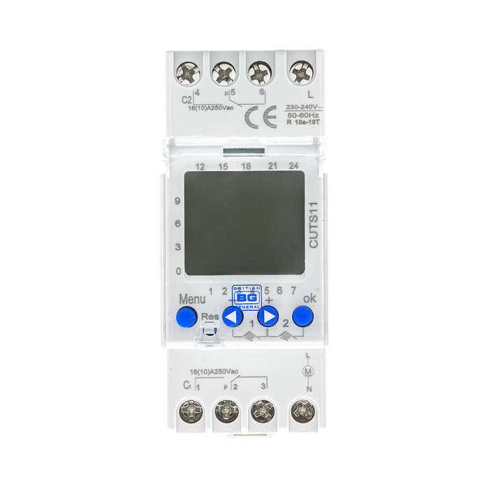 BG Circuit Protection  Digital Timer, 2 Channels CUTS11