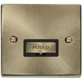 Click Deco Antique Brass 13A Unswitched Spur VPAB750BK Available from RS Electrical Supplies