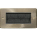 Click Deco Antique Brass 4G Cable Brush Outlet VPAB4BRUSHBK Available from RS Electrical Supplies