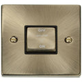 Click Deco Antique Brass 10A Fan Isolator Switch VPAB520BK Available from RS Electrical Supplies