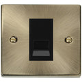 Click Deco Antique Brass RJ11 Socket VPAB115MBK Available from RS Electrical Supplies