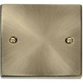 Click Deco Antique Brass Single Blank Plate VPAB060 Available from RS Electrical Supplies