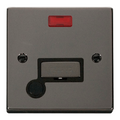 Click Deco Black Nickel 13A Fused Connection Unit with Neon and Flex VPBN553BK
