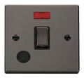 Click Deco Black Nickel 20A Double Pole Switch with Neon and Flex VPBN523BK