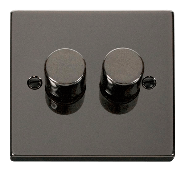 Click Deco Black Nickel 2G LED Dimmer Switch VPBN162