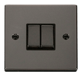 Click Deco Black Nickel 2G Light Switch VPBN412BK