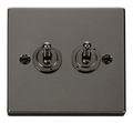 Click Deco Black Nickel 2G Toggle Switch VPBN422