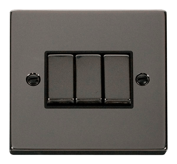 Click Deco Black Nickel 3G Light Switch VPBN413BK