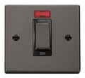 Click Deco Black Nickel 45A Cooker Switch with Neon VPBN501BK