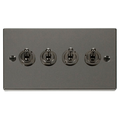 Click Deco Black Nickel 4G Toggle Switch VPBN424