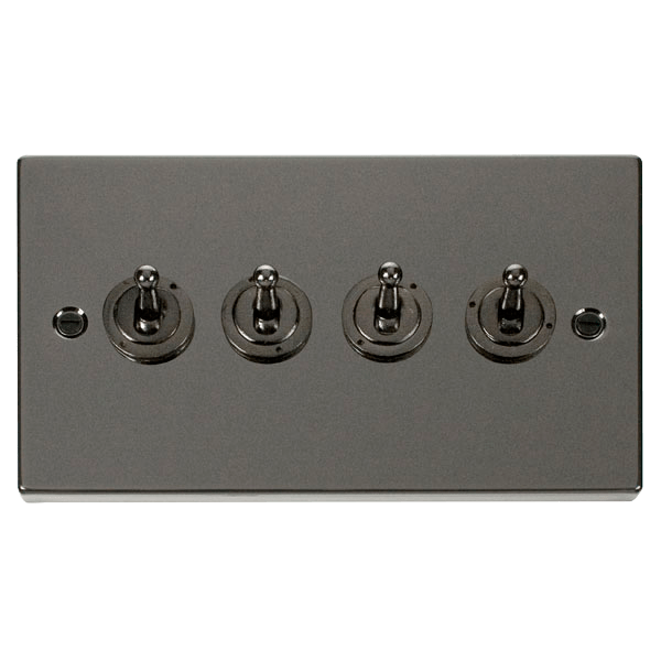 Click Deco Black Nickel 4G Toggle Switch VPBN424