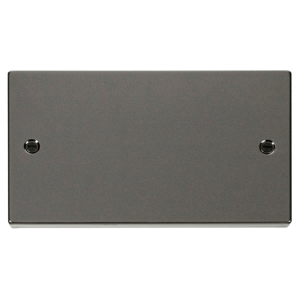 Click Deco Black Nickel Double Blank Plate VPBN061