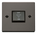 Click Deco Black Nickel 10A Fan Isolator Switch VPBN520BK