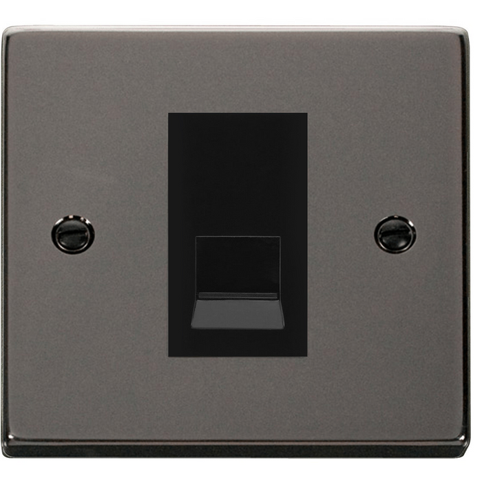 Click Deco Black Nickel Master Telephone Socket VPBN120MBK