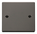 Click Deco Black Nickel Single Blank Plate VPBN060