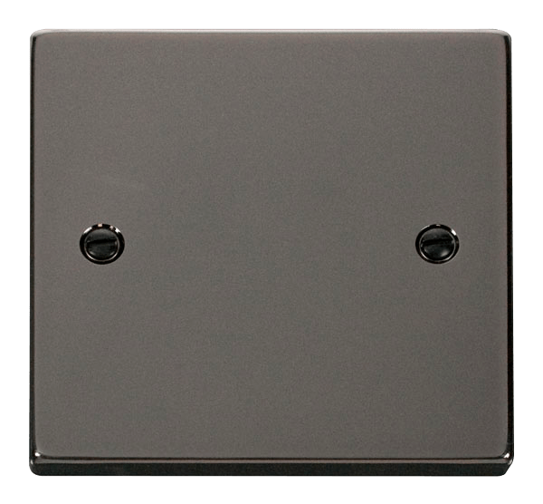 Click Deco Black Nickel Single Blank Plate VPBN060