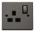 Click Deco Black Nickel 13A Single Socket VPBN535BK