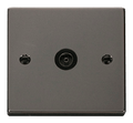 Click Deco Black Nickel TV Socket VPBN065BK
