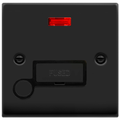 Click Deco Matt Black 13A Fused Connection Unit with Neon and Flex VPMB553BK