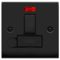 Click Deco Matt Black 13A Switched Spur with Flex and Neon VPMB552BK