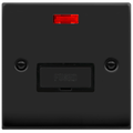 Click Deco Matt Black 13A Unswitched Spur with Neon VPMB753BK