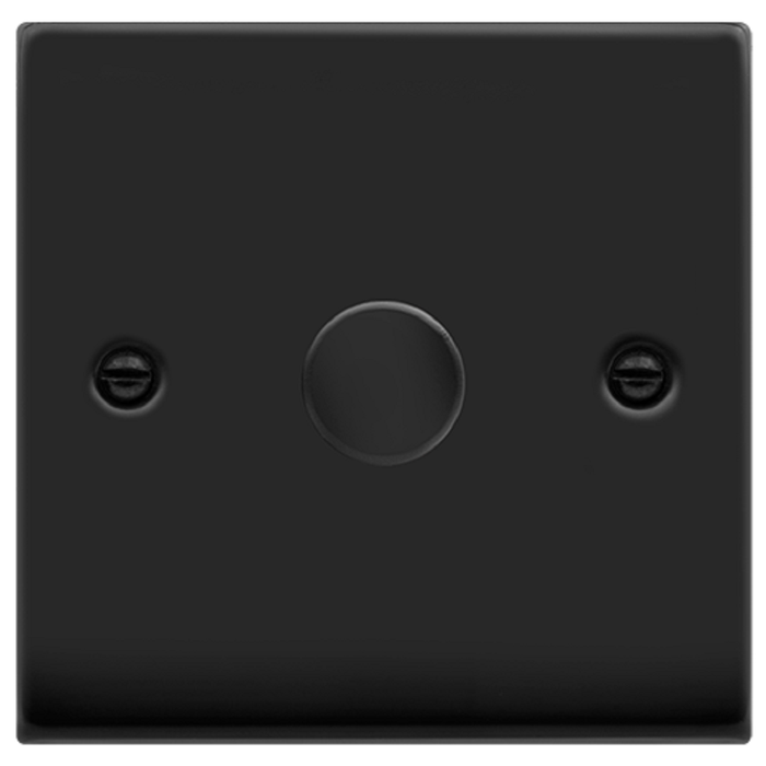 Click Deco Matt Black 1G LED Dimmer Switch VPMB161