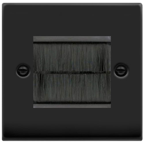 Click Deco Matt Black 2G Cable Brush Outlet VPMBBRUSHBK