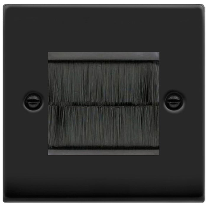 Click Deco Matt Black 2G Cable Brush Outlet VPMBBRUSHBK