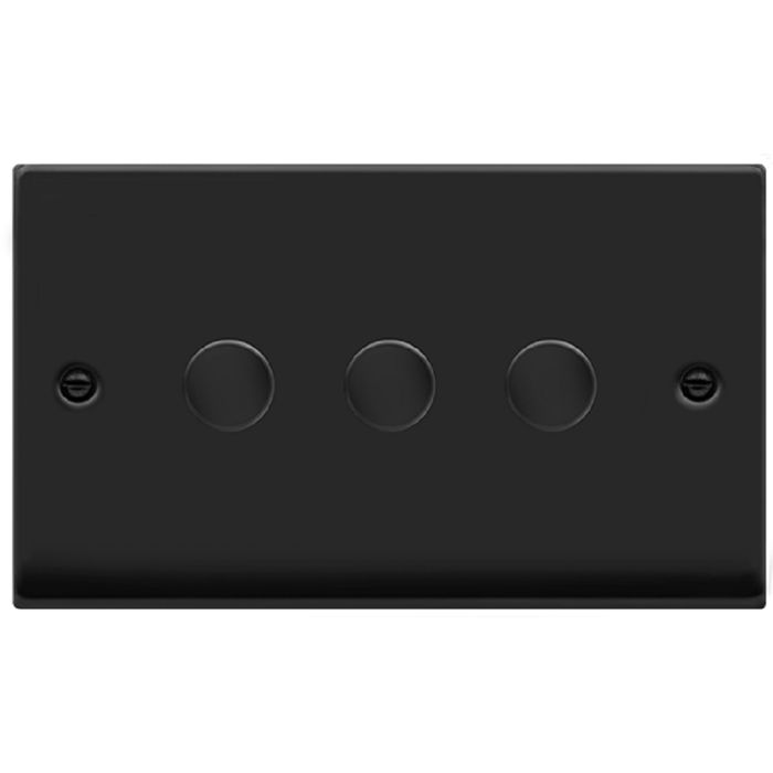 Click Deco Matt Black 3G LED Dimmer Switch VPMB163