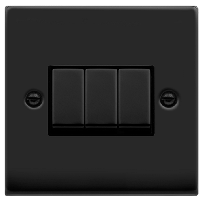 Click Deco Matt Black 3G Light Switch VPMB413BK