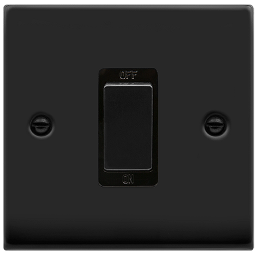 Click Deco Matt Black 45A Cooker Switch VPMB500BK