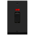 Click Deco Matt Black 45A Cooker Switch with Neon VPMB503BK