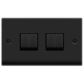 Click Deco Matt Black 4G Light Switch VPMB414BK