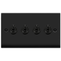 Click Deco Matt Black 4G Toggle Switch VPMB424
