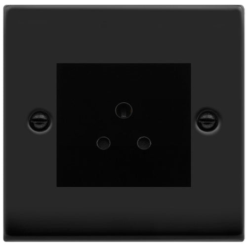 Click Deco Matt Black 5A Unswitched Socket VPMB038MBK