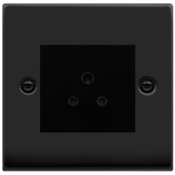 Click Deco Matt Black 5A Unswitched Socket VPMB038MBK